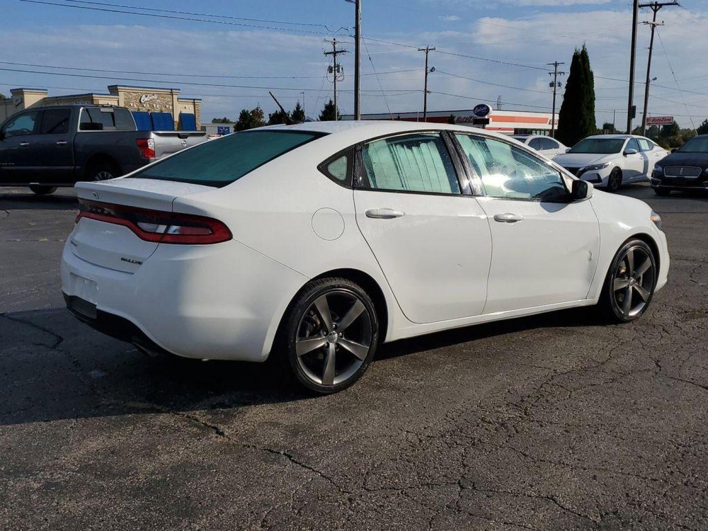 2013 Bright White Clearcoat /Black/Ruby Red Dodge Dart SXT (1C3CDFBA4DD) with an 2.0L L4 DOHC 16V TURBO engine, 6-speed automatic transmission, located at 6064 Gull Rd, Kalamazoo, MI, 49048, (269) 222-0088, 42.328388, -85.512924 - <b>Vehicle Details</b><br>Discover the exceptional value and performance of our 2013 Dodge Dart Rallye, now available at our dealership. This well-maintained sedan features a reliable 4-cylinder, 2.0L engine paired with front-wheel drive, offering a smooth and efficient driving experience. The Dod - Photo#3