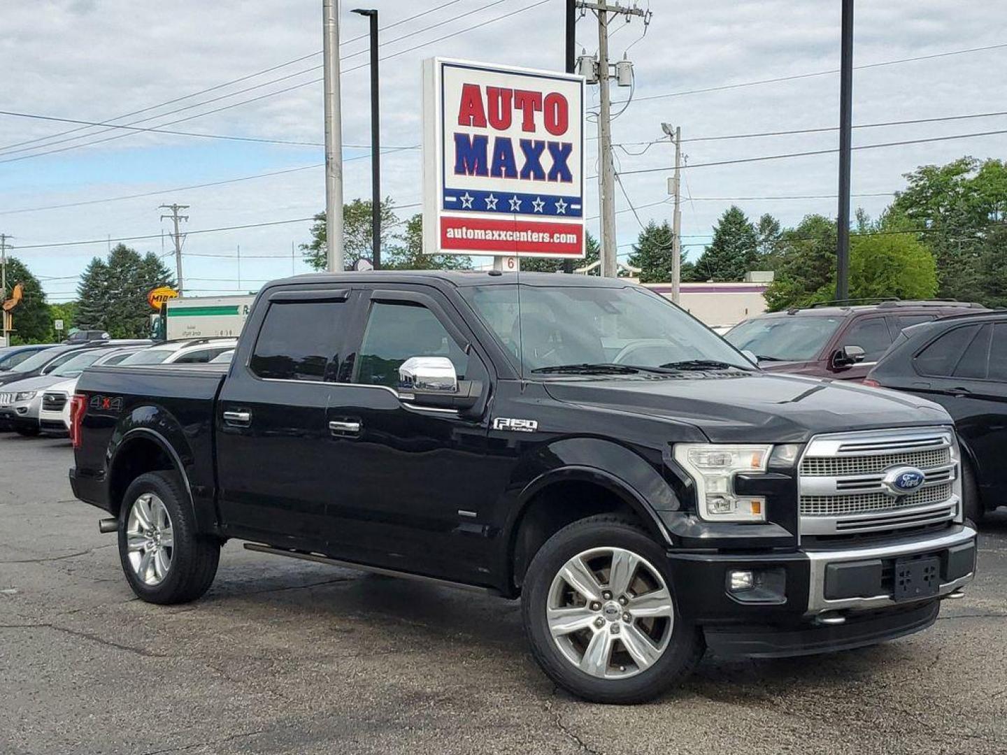 2016 Shadow Black /Black Ford F-150 XLT SuperCrew 6.5-ft. Bed 4WD (1FTEW1EG1GF) with an 3.5L V6 TURBO engine, 6A transmission, located at 6064 Gull Rd, Kalamazoo, MI, 49048, (269) 222-0088, 42.328388, -85.512924 - Discover the unparalleled power and luxury of our pre-owned 2016 Ford F-150 Platinum! This exceptional truck, equipped with a robust V6, 3.5L engine and 4WD, is designed to conquer any terrain with ease and deliver an exhilarating driving experience. The Platinum trim level ensures you travel in the - Photo#0