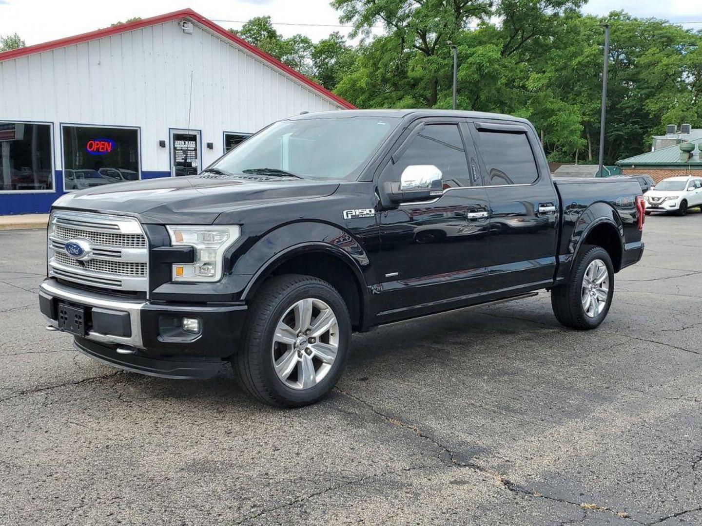 2016 Shadow Black /Black Ford F-150 XLT SuperCrew 6.5-ft. Bed 4WD (1FTEW1EG1GF) with an 3.5L V6 TURBO engine, 6A transmission, located at 6064 Gull Rd, Kalamazoo, MI, 49048, (269) 222-0088, 42.328388, -85.512924 - Discover the unparalleled power and luxury of our pre-owned 2016 Ford F-150 Platinum! This exceptional truck, equipped with a robust V6, 3.5L engine and 4WD, is designed to conquer any terrain with ease and deliver an exhilarating driving experience. The Platinum trim level ensures you travel in the - Photo#1