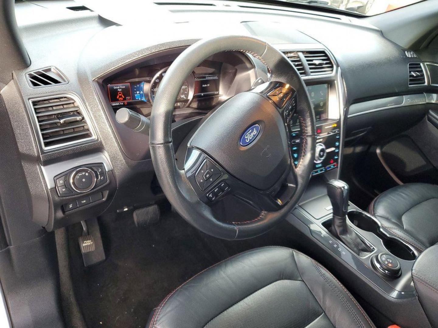 2017 Ingot Silver Metallic /Ebony Black w/Red Accent Stitching Ford Explorer Sport 4WD (1FM5K8GT3HG) with an 3.5L V6 DOHC 24V engine, 6A transmission, located at 234 Columbia Ave, Battle Creek, MI, 49015, (269) 222-0088, 42.298264, -85.192543 - Discover the power and versatility of our 2017 Ford Explorer Sport, now available at our dealership. This remarkable SUV combines rugged capability with refined style, making it the perfect choice for both city driving and off-road adventures.<br><br>Equipped with a robust V6, 3.5L engine, this Expl - Photo#11