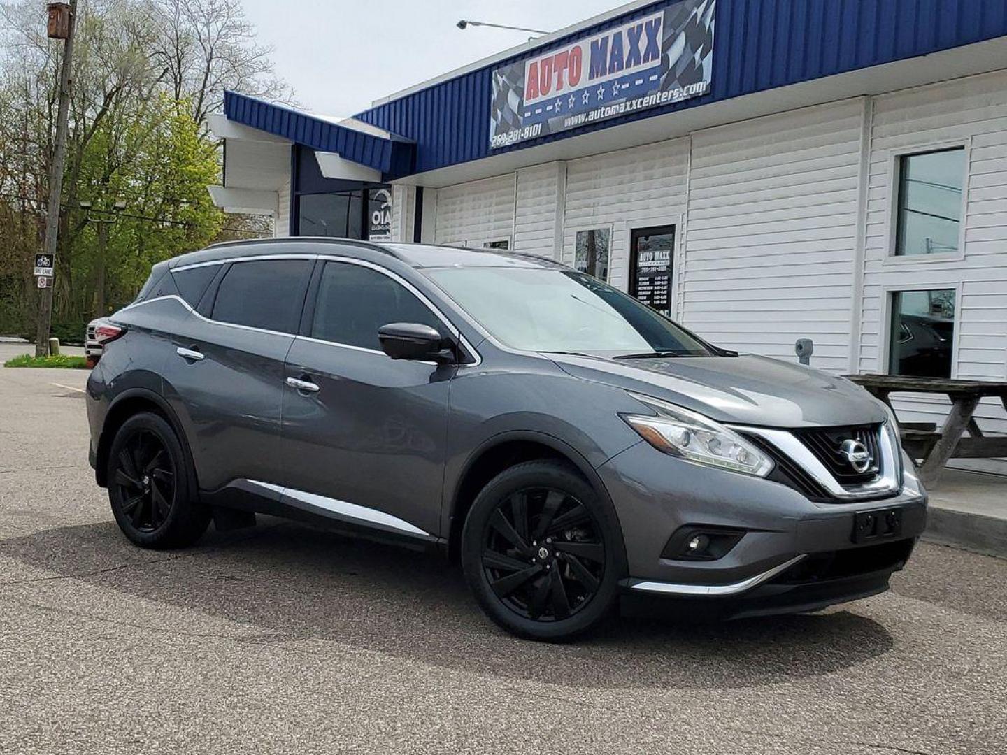 2017 Gun Metallic /Graphite Nissan Murano Platinum AWD (5N1AZ2MH6HN) with an 3.5L V6 DOHC 24V engine, CVT transmission, located at 234 Columbia Ave, Battle Creek, MI, 49015, (269) 222-0088, 42.298264, -85.192543 - <b>Vehicle Details</b><br>Are you ready to elevate your driving experience to a whole new level? Look no further than this incredible 2017 Nissan Murano Platinum! With only 68,627 miles on its powerful V6, 3.5L engine, this beauty is ready to take you on all of life's adventures with confidence and - Photo#0