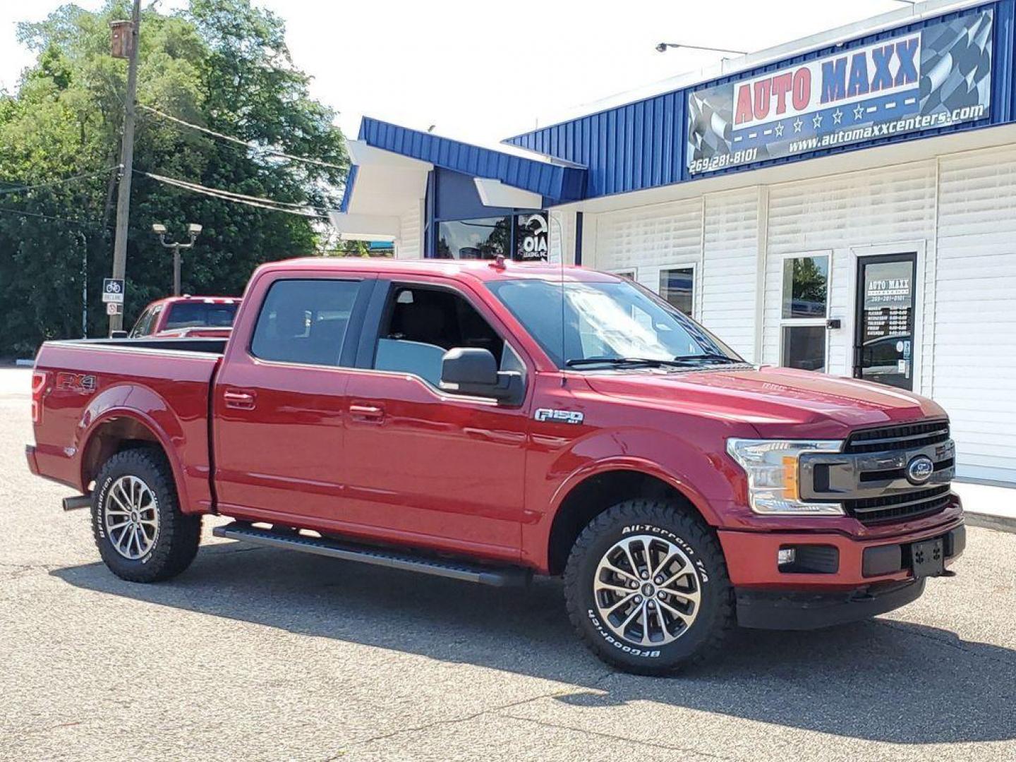 2018 Ruby Red Metallic Tinted Clearcoat /Black Ford F-150 XLT SuperCrew 6.5-ft. Bed 4WD (1FTEW1EP9JF) with an 2.7L V6 DOHC 24V engine, 6A transmission, located at 234 Columbia Ave, Battle Creek, MI, 49015, (269) 222-0088, 42.298264, -85.192543 - Get ready to conquer the road with this outstanding 2018 Ford F-150 XLT 4WD! This powerhouse is equipped with a robust V6, 2.7L engine, delivering impressive performance and efficiency. Whether you're tackling rugged terrains or cruising through city streets, the F-150 XLT is designed to handle it a - Photo#0