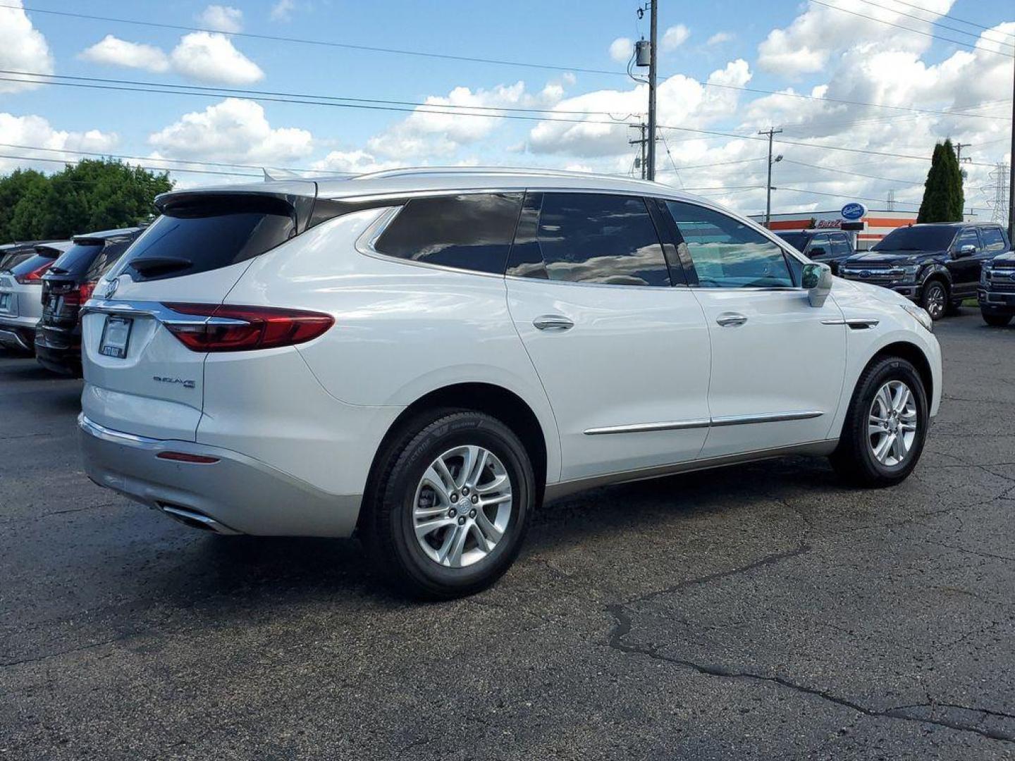 2019 White Frost Tricoat /Shale/Ebony Accents Buick Enclave Essence AWD (5GAEVAKW6KJ) with an 3.6L V6 DOHC 24V engine, 9A transmission, located at 6064 Gull Rd, Kalamazoo, MI, 49048, (269) 222-0088, 42.328388, -85.512924 - <b>Vehicle Details</b><br>Experience luxury and performance with this meticulously maintained 2019 Buick Enclave Essence, featuring All-Wheel Drive and powered by a robust V6, 3.6L engine. This sophisticated SUV combines style, comfort, and cutting-edge technology, making it an ideal choice for disc - Photo#3