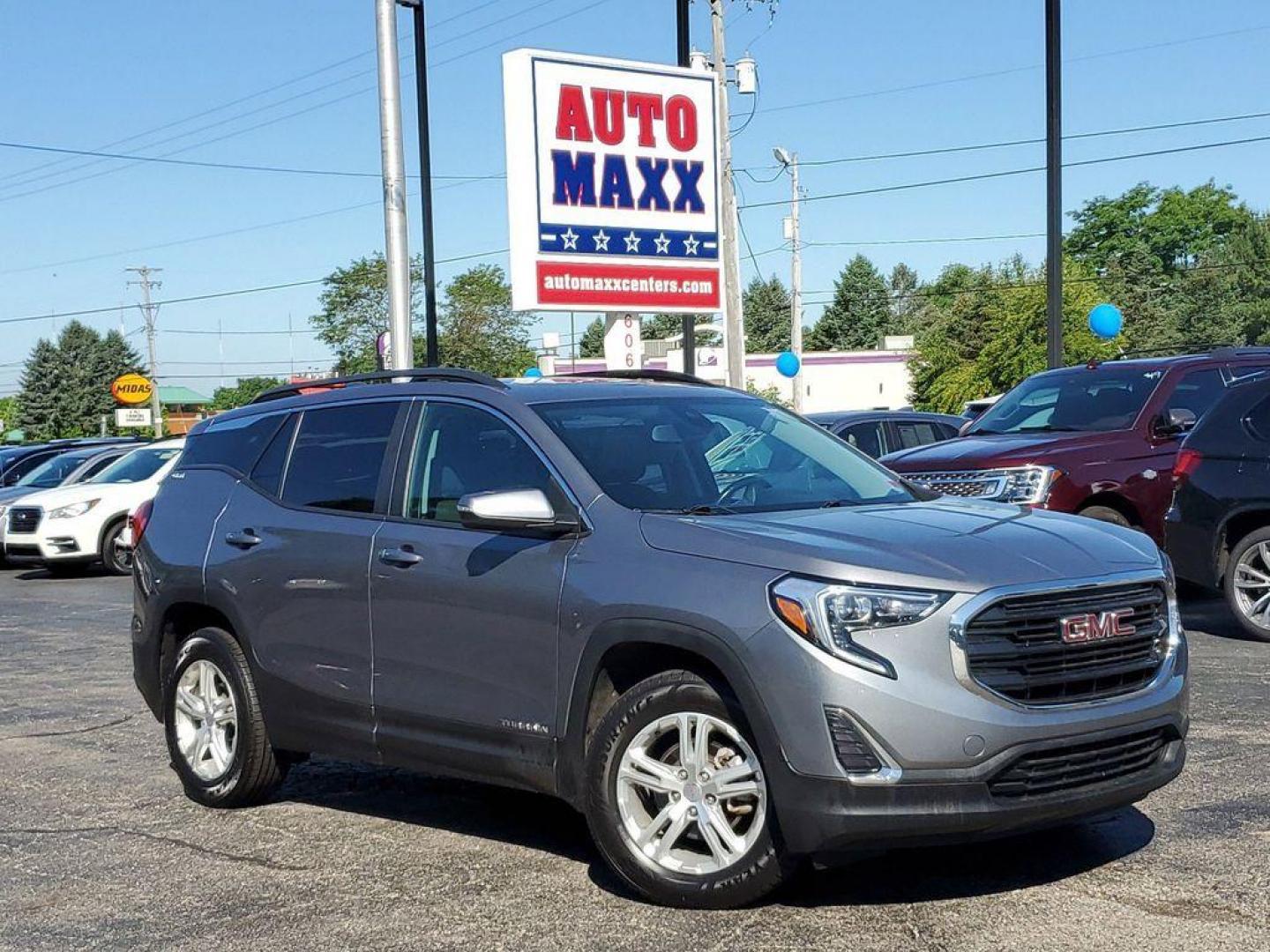 2021 Blue Emerald Metallic GMC Terrain SLE AWD (3GKALTEV1ML) with an 1.4L L4 DOHC 16V TURBO engine, 6A transmission, located at 234 Columbia Ave, Battle Creek, MI, 49015, (269) 222-0088, 42.298264, -85.192543 - <b>Vehicle Details</b><br>Rev up your driving experience with this exceptional 2021 GMC Terrain SLE! This robust SUV is ready to conquer any road with its impressive AWD capability and a fuel-efficient L4, 1.5L engine. Whether you're navigating city streets or exploring off-the-beaten paths, this Te - Photo#0