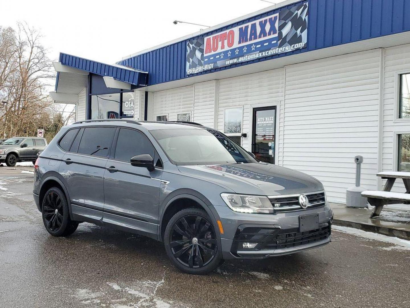 2021 Platinum Gray Metallic /Storm Gray Volkswagen Tiguan SE 4Motion AWD (3VV2B7AX6MM) with an 2.0L L4 DOHC 16V TURBO engine, 8A transmission, located at 234 Columbia Ave, Battle Creek, MI, 49015, (269) 222-0088, 42.298264, -85.192543 - <b>Equipment</b><br>This model has automated speed control that adjusts to maintain a safe following distance, enhancing highway driving convenience. This vehicle is equipped with all wheel drive. This unit comes equipped with Android Auto for seamless smartphone integration on the road. Apple CarPl - Photo#0