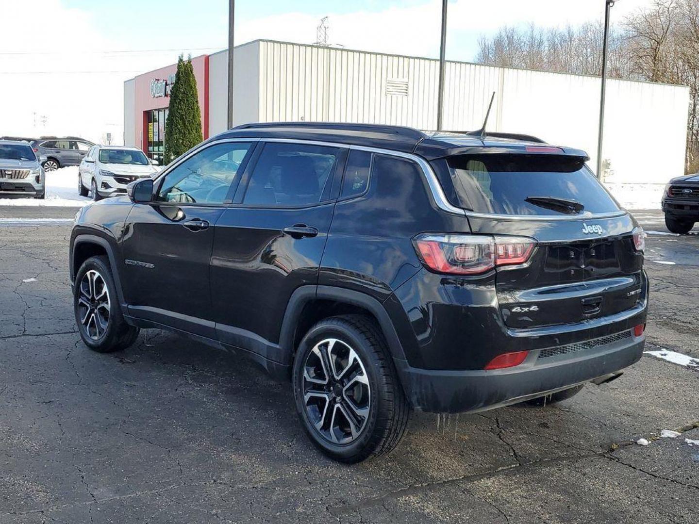 2022 Diamond Black Crystal Pearlcoat /Black Jeep Compass Limited 4WD (3C4NJDCB1NT) with an 2.4L L4 DOHC 16V engine, CVT transmission, located at 6064 Gull Rd, Kalamazoo, MI, 49048, (269) 222-0088, 42.328388, -85.512924 - When you encounter slick or muddy roads, you can engage the four wheel drive on this model and drive with confidence. It has automated speed control that adjusts to maintain a safe following distance, enhancing highway driving convenience. This Jeep Compass comes equipped with Android Auto for seaml - Photo#2