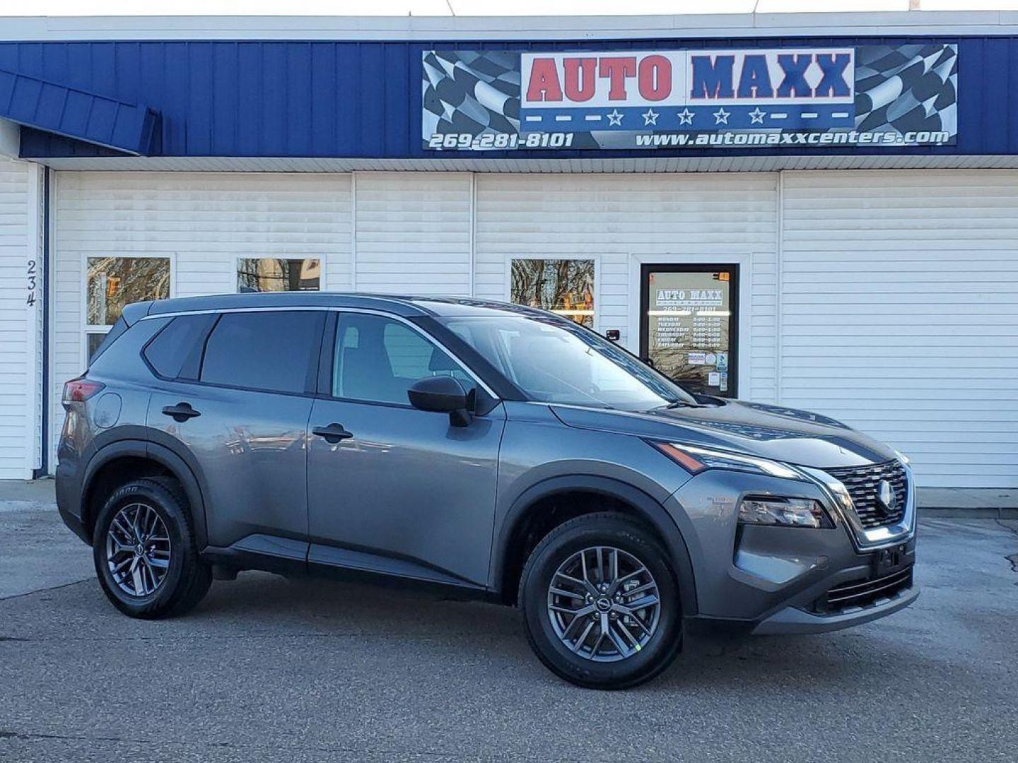 2023 Gun Metallic /Charcoal Nissan Rogue S AWD (5N1BT3AB5PC) with an 2.5L L4 DOHC 16V engine, CVT transmission, located at 234 Columbia Ave, Battle Creek, MI, 49015, (269) 222-0088, 42.298264, -85.192543 - Floor Mats with 1-Piece Cargo Area Protector **Equipment listed is based on original vehicle build and subject to change. Please confirm the accuracy of the included equipment by calling the dealer prior to purchase.** - Photo#0