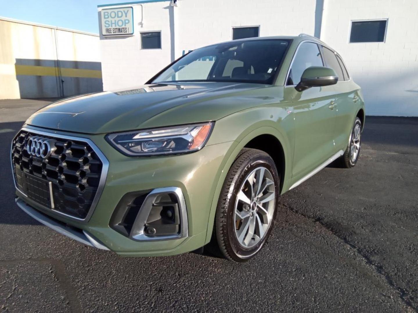 2023 District Green Metallic Audi Q5 2.0T Progressiv quattro (WA1EAAFY6P2) with an 2.0L L4 DOHC 16V engine, 7A transmission, located at 6064 Gull Rd, Kalamazoo, MI, 49048, (269) 222-0088, 42.328388, -85.512924 - The leather seats in this Audi Q5 are a must for buyers looking for comfort, durability, and style. See what's behind you with the back up camera on it. This mid-size suv's AutoCheck: 1 owner, assurance of single-owner history for peace of mind. The state of the art park assist system will guide you - Photo#2