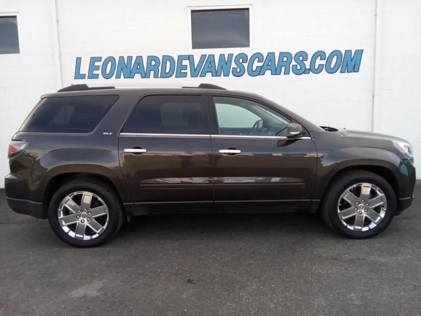 2017 Iridium Metallic /Ebony GMC Acadia SLT-2 AWD (1GKKVSKDXHJ) with an 3.6L V6 DOHC 24V engine, 6A transmission, located at 6064 Gull Rd, Kalamazoo, MI, 49048, (269) 222-0088, 42.328388, -85.512924 - <b>Equipment</b><br>You'll never again be lost in a crowded city or a country region with the navigation system on this mid-size suv. The leather seats in this model are a must for buyers looking for comfort, durability, and style. This model has a clean CARFAX vehicle history report. See what's be - Photo#0