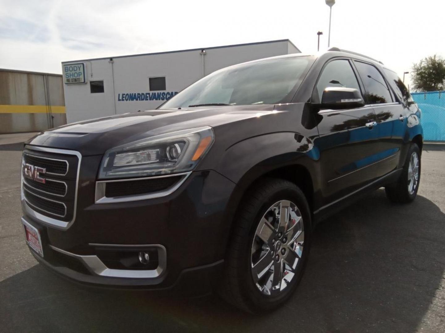 2017 Iridium Metallic /Ebony GMC Acadia SLT-2 AWD (1GKKVSKDXHJ) with an 3.6L V6 DOHC 24V engine, 6A transmission, located at 6064 Gull Rd, Kalamazoo, MI, 49048, (269) 222-0088, 42.328388, -85.512924 - <b>Equipment</b><br>You'll never again be lost in a crowded city or a country region with the navigation system on this mid-size suv. The leather seats in this model are a must for buyers looking for comfort, durability, and style. This model has a clean CARFAX vehicle history report. See what's be - Photo#2