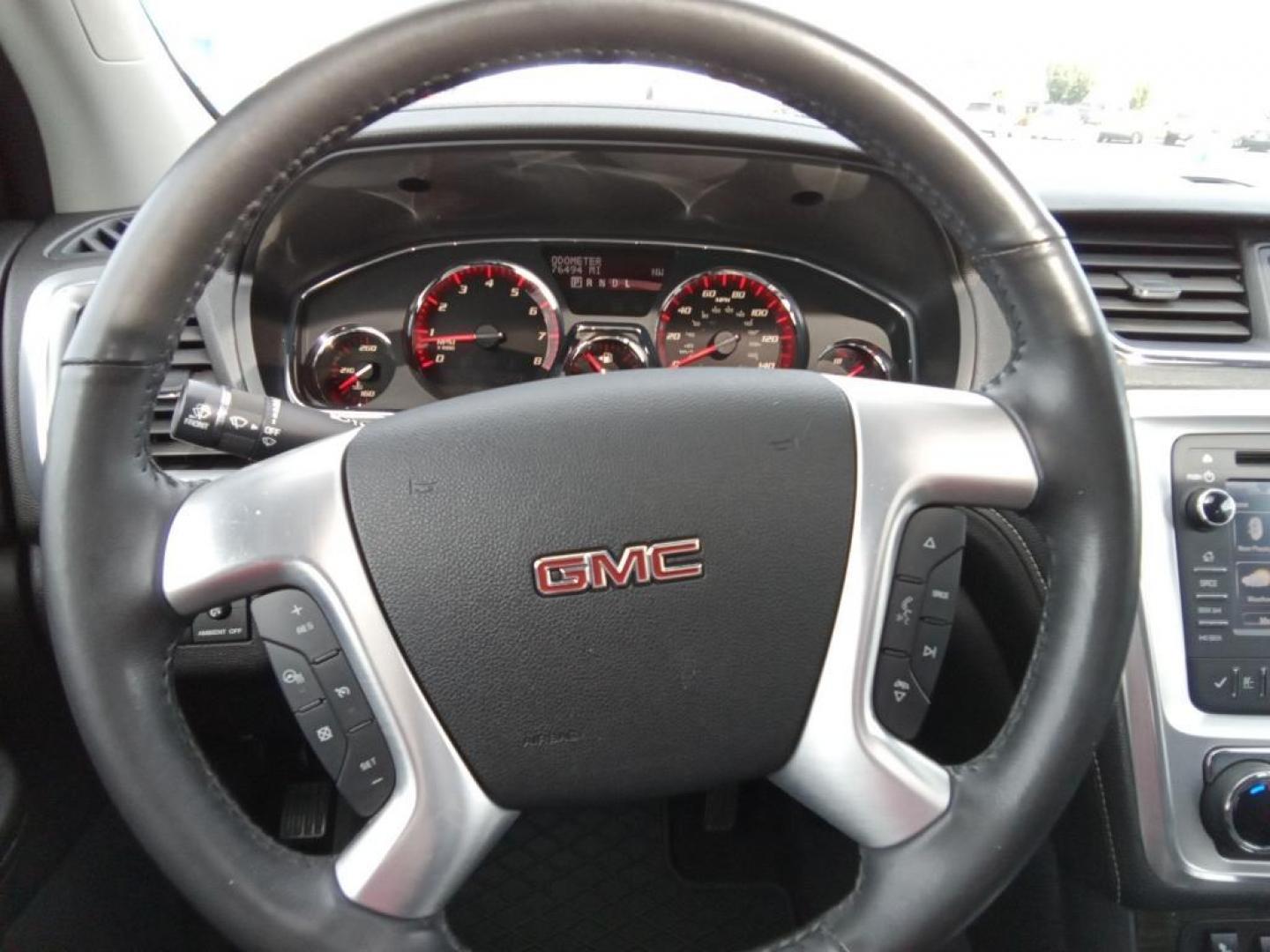 2017 Iridium Metallic /Ebony GMC Acadia SLT-2 AWD (1GKKVSKDXHJ) with an 3.6L V6 DOHC 24V engine, 6A transmission, located at 6064 Gull Rd, Kalamazoo, MI, 49048, (269) 222-0088, 42.328388, -85.512924 - <b>Equipment</b><br>You'll never again be lost in a crowded city or a country region with the navigation system on this mid-size suv. The leather seats in this model are a must for buyers looking for comfort, durability, and style. This model has a clean CARFAX vehicle history report. See what's be - Photo#9