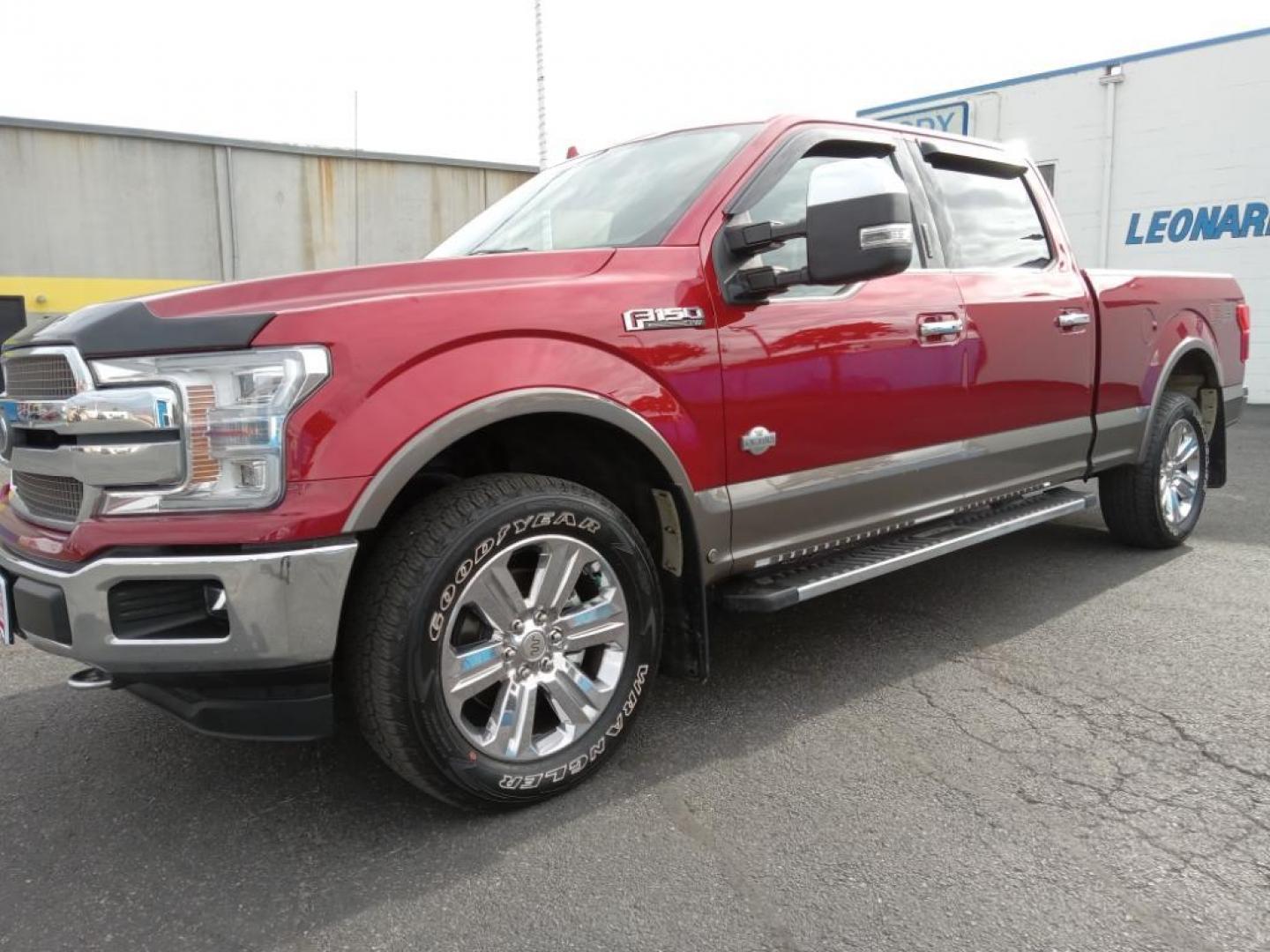 2019 RED /Mesa Ford F-150 King Ranch SuperCrew 6.5-ft. 4WD (1FTFW1E42KF) with an 3.5L V6 DOHC 24V engine, 6A transmission, located at 6064 Gull Rd, Kalamazoo, MI, 49048, (269) 222-0088, 42.328388, -85.512924 - Protect it from unwanted accidents with a cutting edge backup camera system. Bluetooth technology is built into the Ford F-150, keeping your hands on the steering wheel and your focus on the road. You'll never again be lost in a crowded city or a country region with the navigation system on this 201 - Photo#2