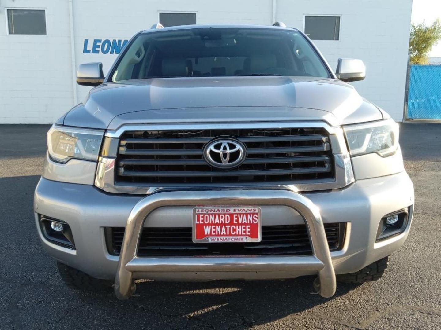 2018 Silver Sky Metallic /Graphite Toyota Sequoia SR5 5.7L 4WD (5TDBY5G18JS) with an 5.7L V8 DOHC 32V engine, 6A transmission, located at 6064 Gull Rd, Kalamazoo, MI, 49048, (269) 222-0088, 42.328388, -85.512924 - <b>Equipment</b><br>See what's behind you with the back up camera on it. The installed navigation system will keep you on the right path. The vehicle offers Automatic Climate Control for personalized comfort. The leather seats in this 1/2 ton suv are a must for buyers looking for comfort, durability - Photo#3