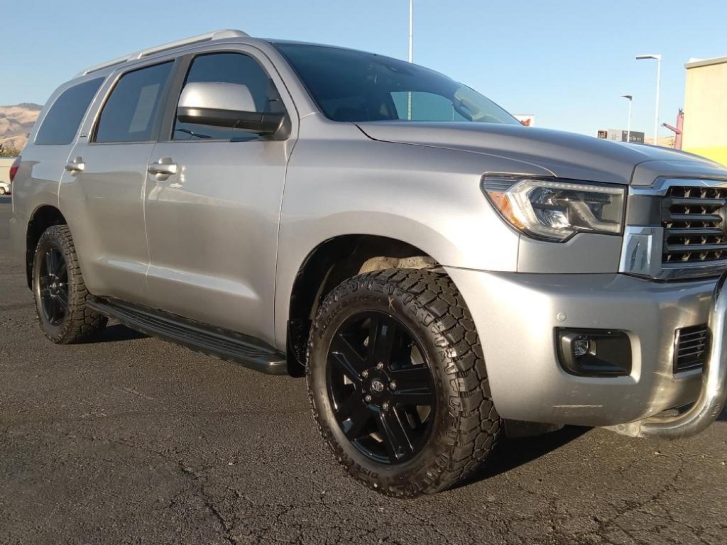 2018 Silver Sky Metallic /Graphite Toyota Sequoia SR5 5.7L 4WD (5TDBY5G18JS) with an 5.7L V8 DOHC 32V engine, 6A transmission, located at 6064 Gull Rd, Kalamazoo, MI, 49048, (269) 222-0088, 42.328388, -85.512924 - <b>Equipment</b><br>See what's behind you with the back up camera on it. The installed navigation system will keep you on the right path. The vehicle offers Automatic Climate Control for personalized comfort. The leather seats in this 1/2 ton suv are a must for buyers looking for comfort, durability - Photo#4