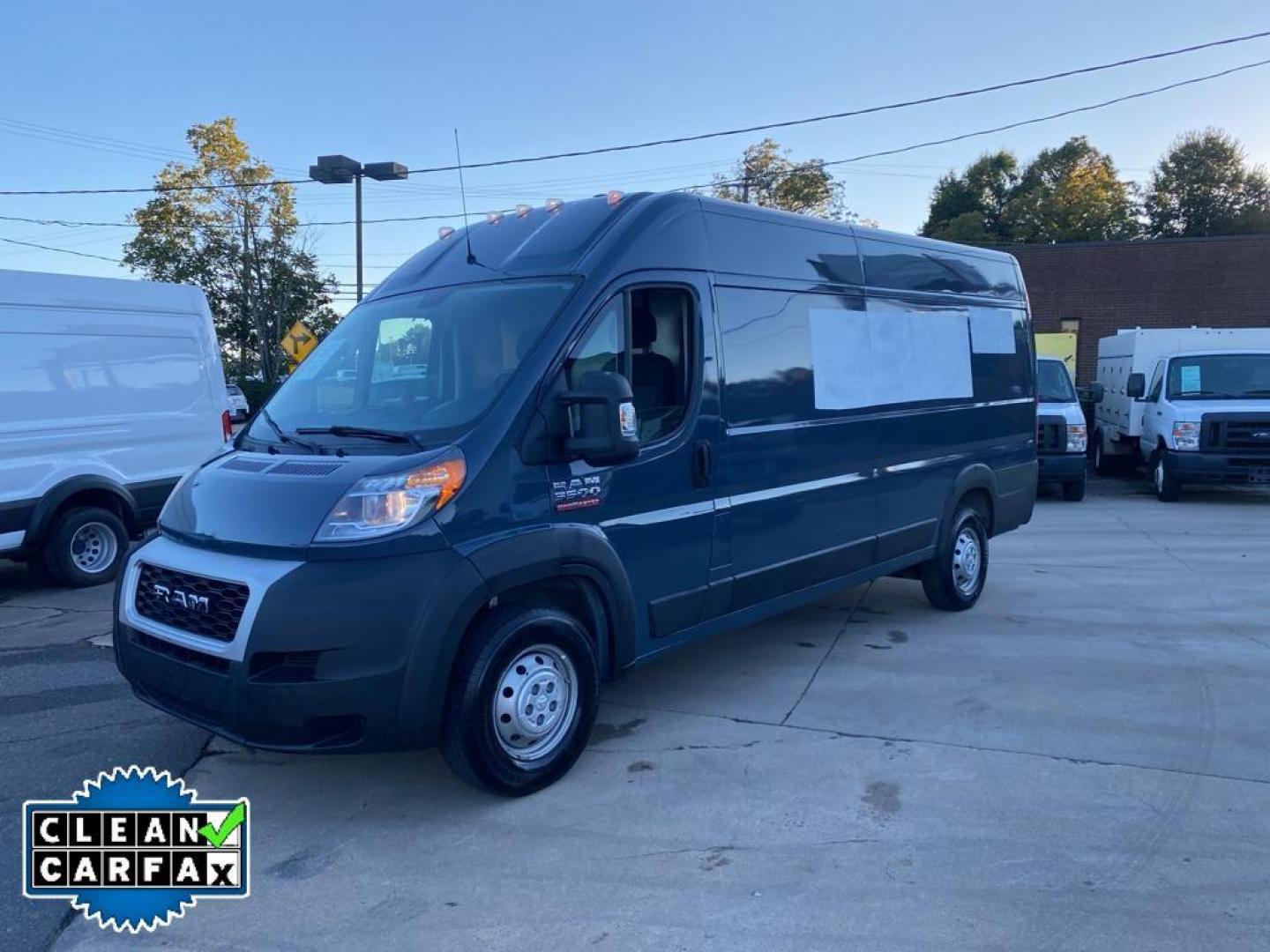 2019 Patriot Blue Pearlcoat /Black RAM Promaster 3500 High Roof Tradesman 159-in. WB Ext (3C6URVJG4KE) with an 3.6L V6 engine, 6A transmission, located at 6064 Gull Rd, Kalamazoo, MI, 49048, (269) 222-0088, 42.328388, -85.512924 - <b>Equipment</b><br>See what's behind you with the back up camera on this Ram ProMaster 3500. Our dealership has already run the CARFAX report and it is clean. A clean CARFAX is a great asset for resale value in the future. This 2019 Ram ProMaster 3500 features a hands-free Bluetooth phone system. - Photo#7