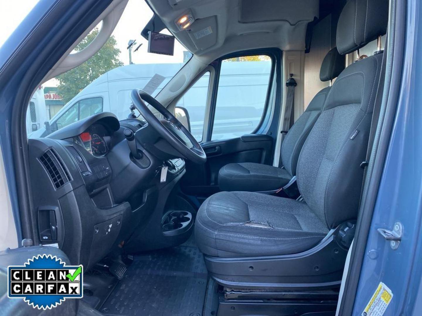 2019 Patriot Blue Pearlcoat /Black RAM Promaster 3500 High Roof Tradesman 159-in. WB Ext (3C6URVJG4KE) with an 3.6L V6 engine, 6A transmission, located at 6064 Gull Rd, Kalamazoo, MI, 49048, (269) 222-0088, 42.328388, -85.512924 - <b>Equipment</b><br>See what's behind you with the back up camera on this Ram ProMaster 3500. Our dealership has already run the CARFAX report and it is clean. A clean CARFAX is a great asset for resale value in the future. This 2019 Ram ProMaster 3500 features a hands-free Bluetooth phone system. - Photo#19