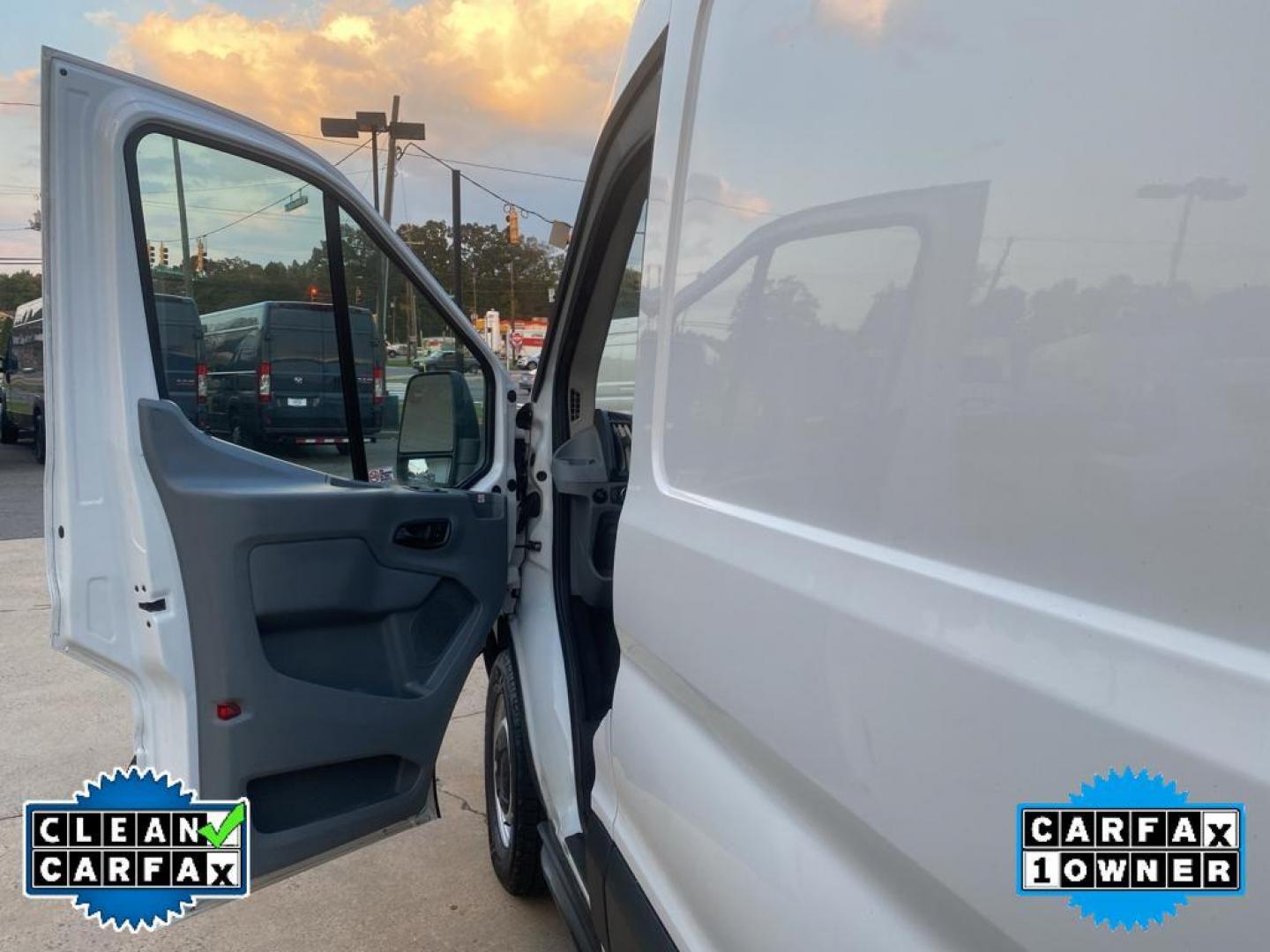 2019 Oxford White /Pewter Ford Transit 350 Van High Roof w/Sliding Pass. 148-in. WB EL (1FTBW3XV8KK) with an 3.2L L5 DIESEL engine, 6A transmission, located at 6064 Gull Rd, Kalamazoo, MI, 49048, (269) 222-0088, 42.328388, -85.512924 - <b>Equipment</b><br>Good News! This certified CARFAX 1-owner vehicle has only had one owner before you. This 2019 Ford Transit Van T-350 EL High Roof Slide features a hands-free Bluetooth phone system. The rear parking assist technology on it will put you at ease when reversing. The system alerts y - Photo#18