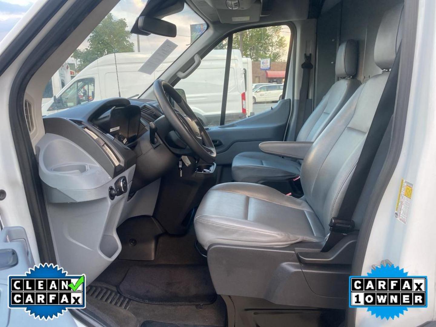 2019 Oxford White /Pewter Ford Transit 350 Van High Roof w/Sliding Pass. 148-in. WB EL (1FTBW3XV8KK) with an 3.2L L5 DIESEL engine, 6A transmission, located at 6064 Gull Rd, Kalamazoo, MI, 49048, (269) 222-0088, 42.328388, -85.512924 - <b>Equipment</b><br>Good News! This certified CARFAX 1-owner vehicle has only had one owner before you. This 2019 Ford Transit Van T-350 EL High Roof Slide features a hands-free Bluetooth phone system. The rear parking assist technology on it will put you at ease when reversing. The system alerts y - Photo#21