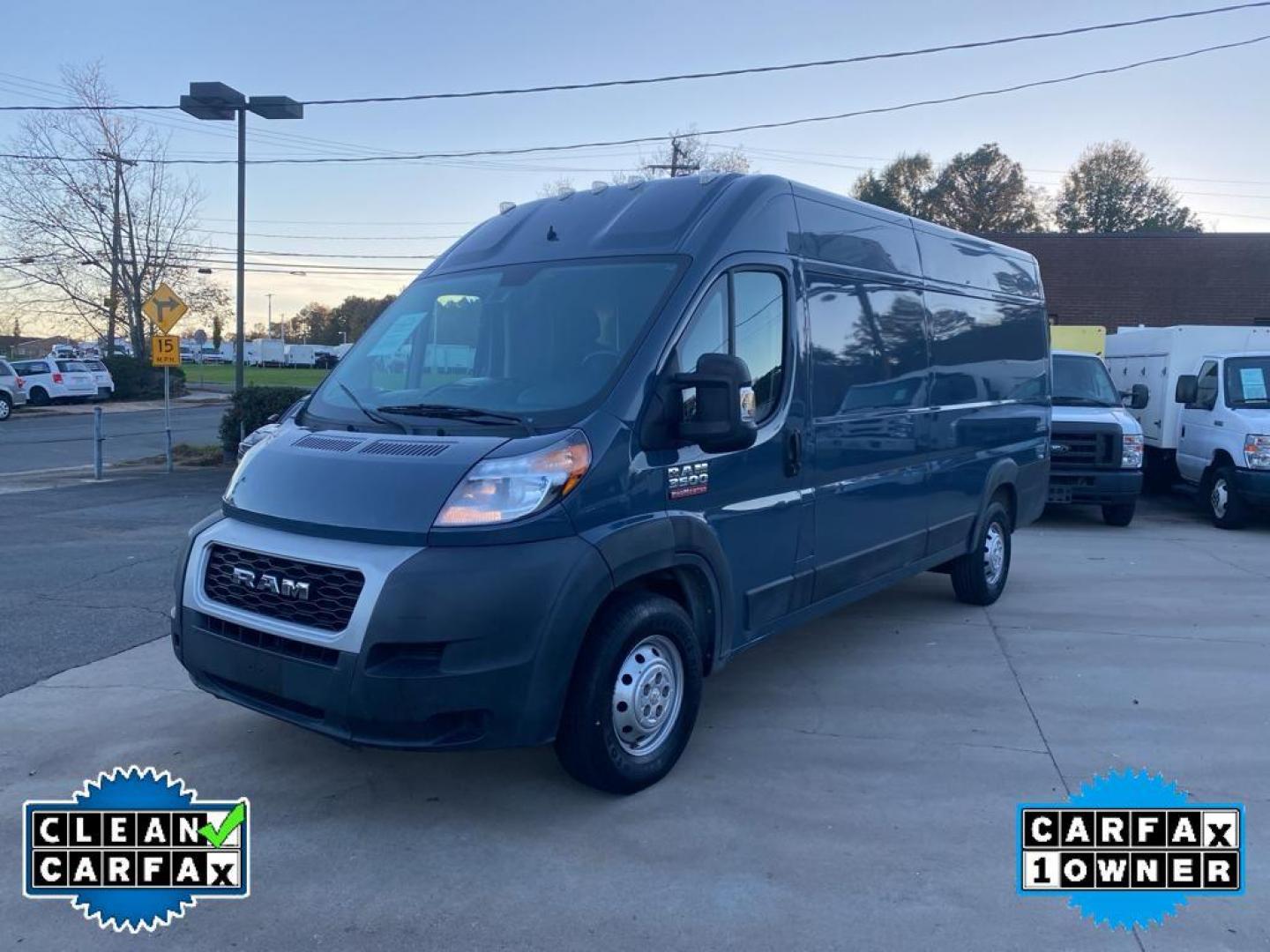 2019 Patriot Blue Pearlcoat /Black RAM Promaster 3500 High Roof Tradesman 159-in. WB Ext (3C6URVJGXKE) with an 3.6L V6 engine, 6A transmission, located at 6064 Gull Rd, Kalamazoo, MI, 49048, (269) 222-0088, 42.328388, -85.512924 - <b>Equipment</b><br>Bluetooth technology is built into the vehicle, keeping your hands on the steering wheel and your focus on the road. This 1 ton van has a clean CARFAX vehicle history report. Protect this Ram ProMaster 3500 from unwanted accidents with a cutting edge backup camera system. Good Ne - Photo#7