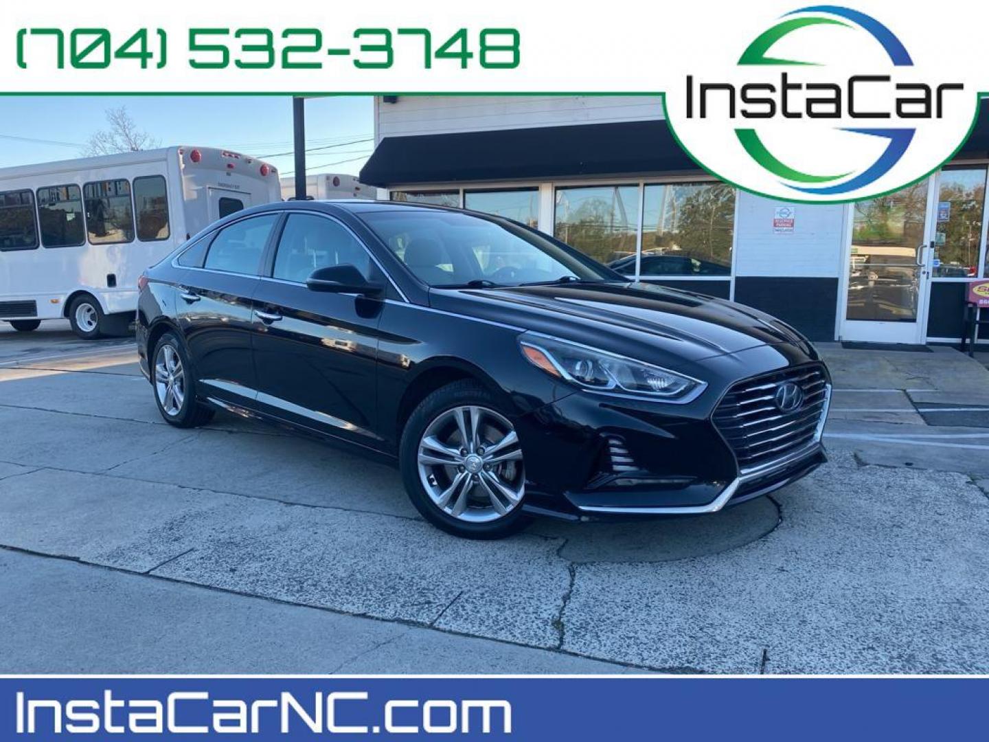 2018 Phantom Black /Gray Hyundai Sonata Sport (5NPE34AF1JH) with an 2.4L L4 DOHC 16V engine, 6A transmission, located at 6064 Gull Rd, Kalamazoo, MI, 49048, (269) 222-0088, 42.328388, -85.512924 - <b>Equipment</b><br>This 2018 Hyundai Sonata comes equipped with Android Auto for seamless smartphone integration on the road. See what's behind you with the back up camera on this 2018 Hyundai Sonata . Bluetooth technology is built into the Hyundai Sonata, keeping your hands on the steering wheel - Photo#0